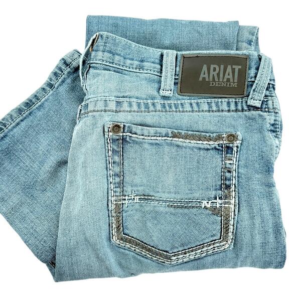 Ariat M2 Relaxed Bootcut Jeans 36x36 Light Wash Western Rodeo Core - Picture 1 of 5